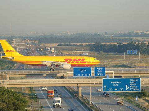 Cargo plane at Leipzig/Halle Airport